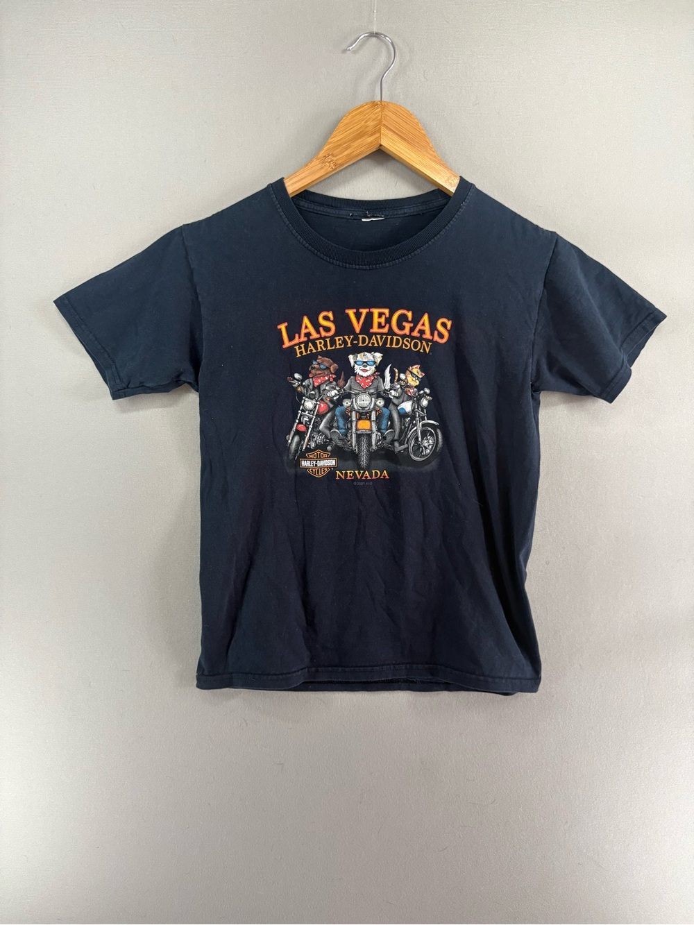 Harley Davidson Las Vegas Nevada Double Sided Graphic T Shirt Womens S ? Black